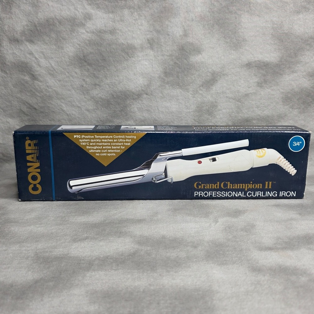 Conair Grand Champion‎ II 3/4" Curling Iron #GCIMS275 Vtg 1994 NEW